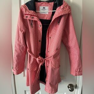 Helly Hansen Red Checkered Rain Jacket